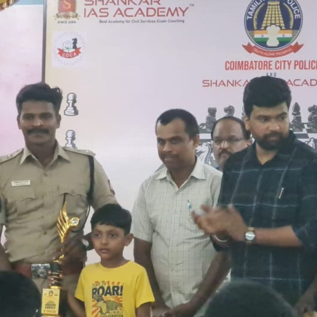 chess academy in coimbatore wins the title