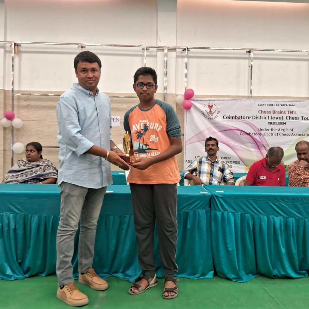 coimbatore chess academy competition winner