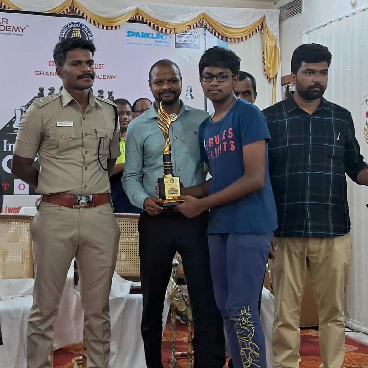 coimbatore chess competition student wins title