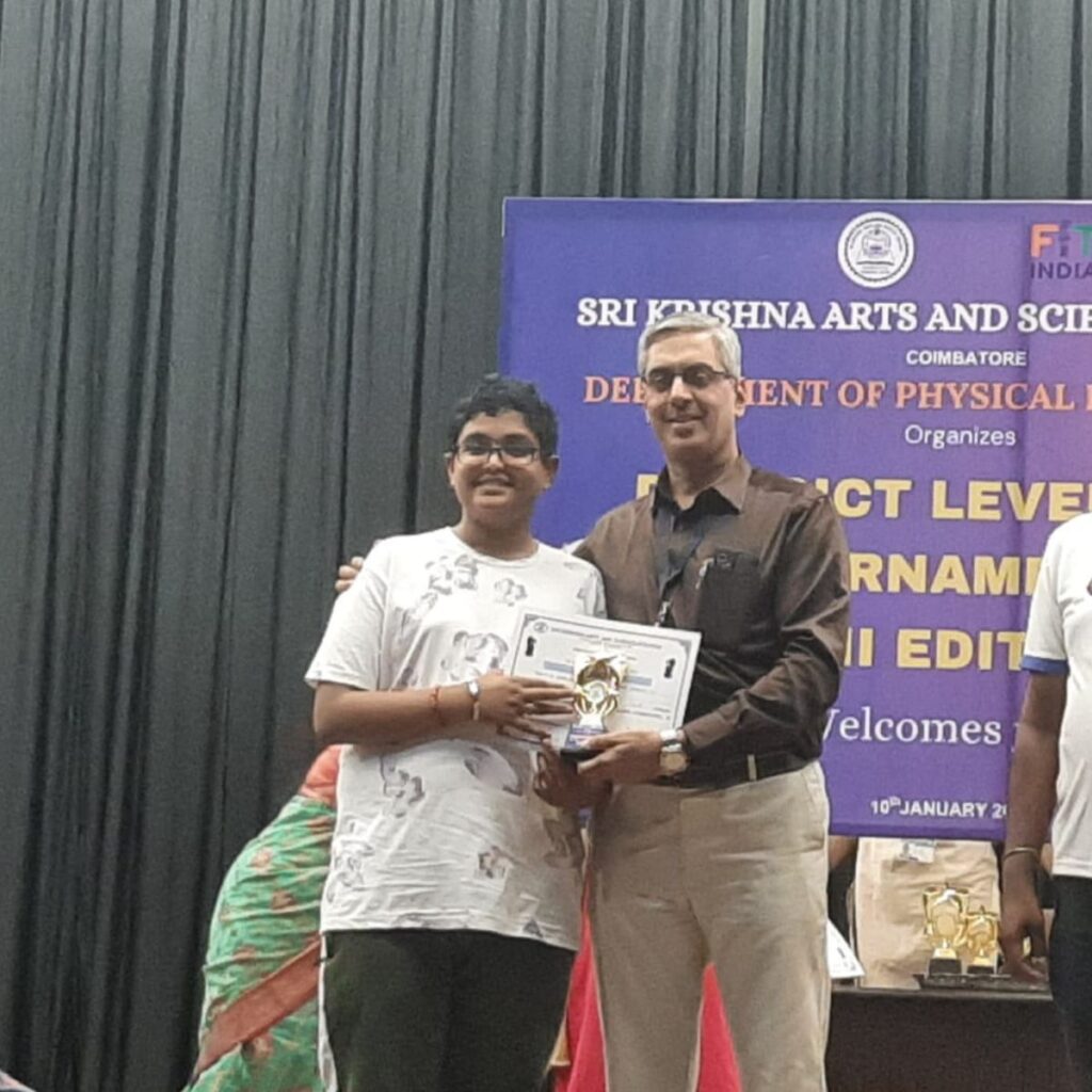 chess learning centre coimbatore achievement chess student from Coimbatore winning prize